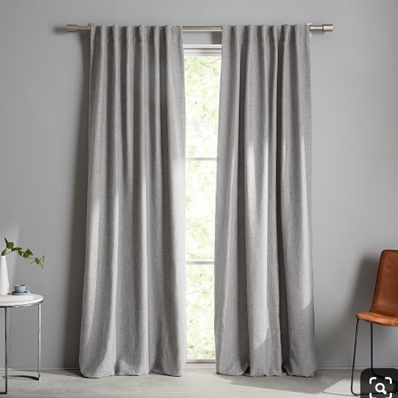 West Elm Accents Grey 100 Cotton Curtains Poshmark